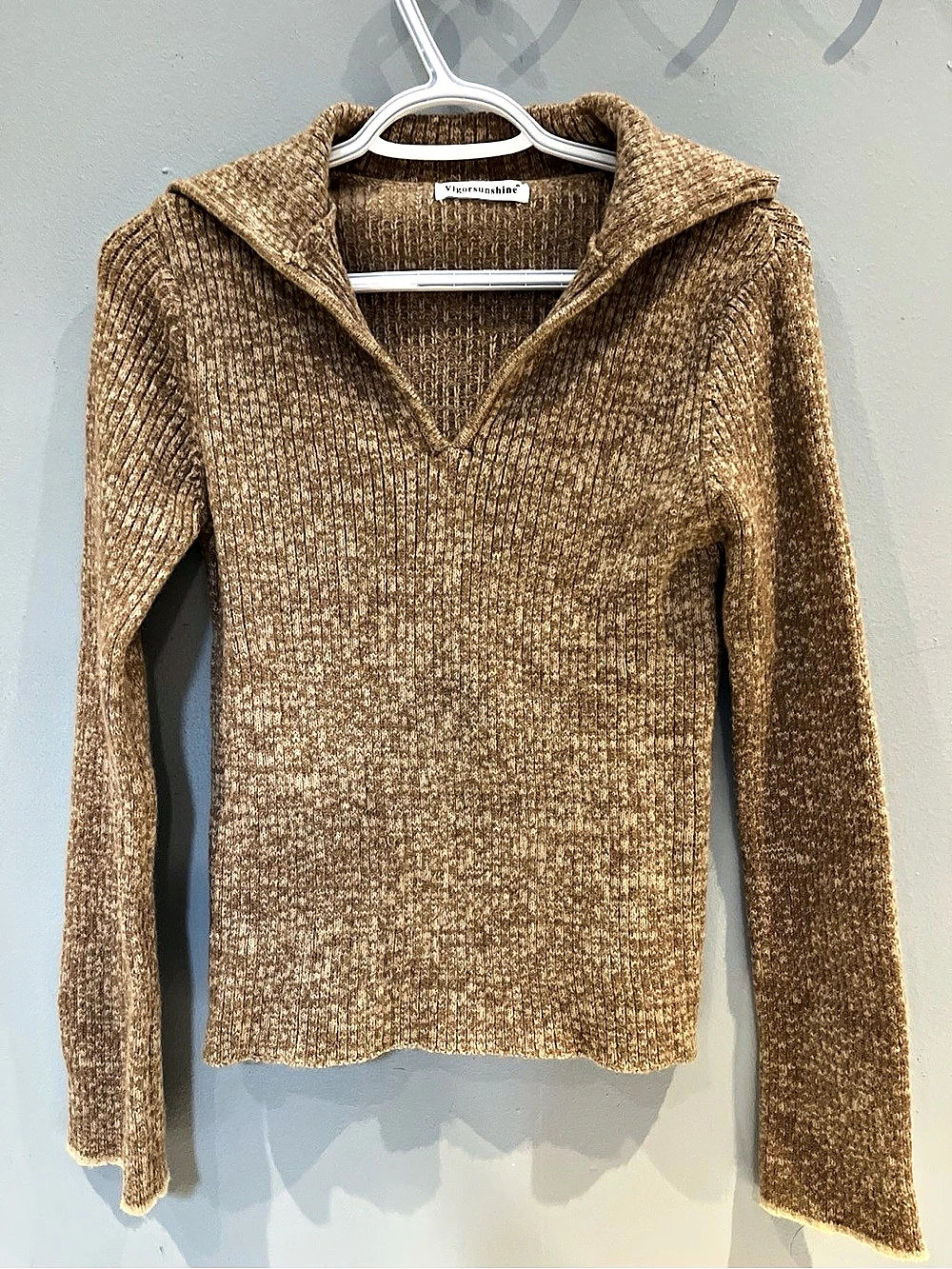 Brown Cowl Neck Sweater Like New